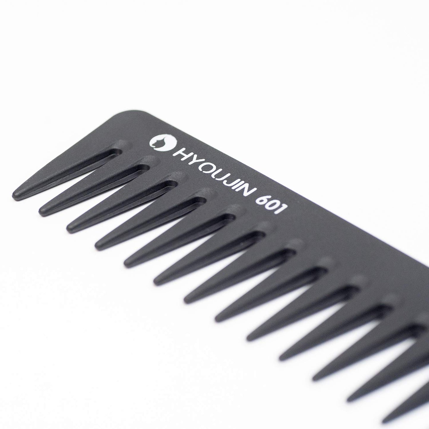 601 Black Carbon Wide Tooth Comb Detangling Comb Detangler Hair Comb for Long Wet Hair Hair Straighten Curly Hair 230℃ Heat Resistan