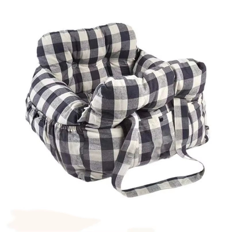 Travel Booster Car Seat – Cozy, Secure, and Stylish for Every Pet Adventure!